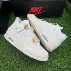 New Jordan 4 “Metallic Gold” Size 9