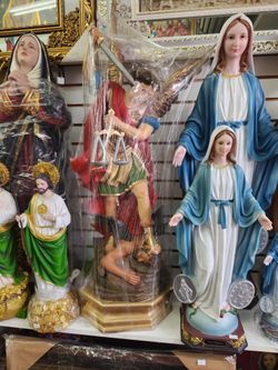 San Miguel  Arcangel 39" INCHES TALL St Michael Archangel STATUE 