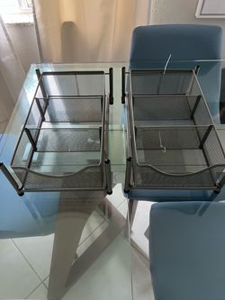 Metal Mesh Under-Shelf Drawer Organizers – Set of 2
