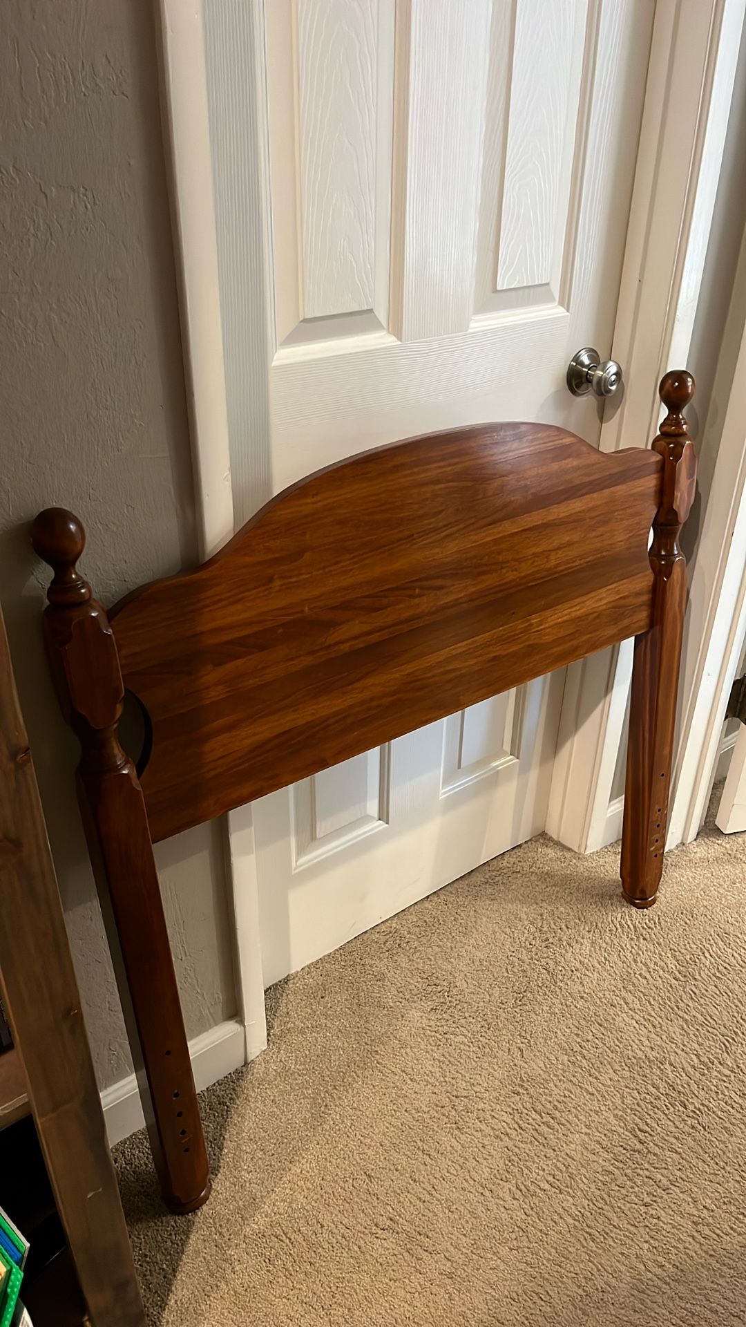 FREE Twin Size Wooden Headboard And Rails Plus Mattress And Box Spring