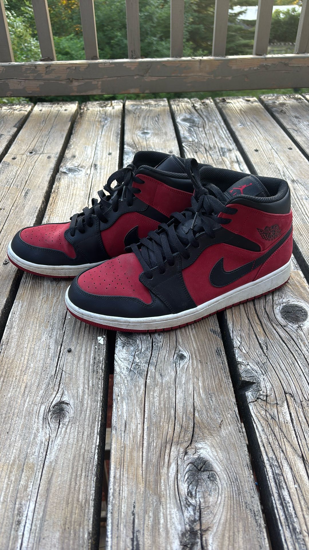 Black and Red Air Jordan 1 mids Men’s size 12