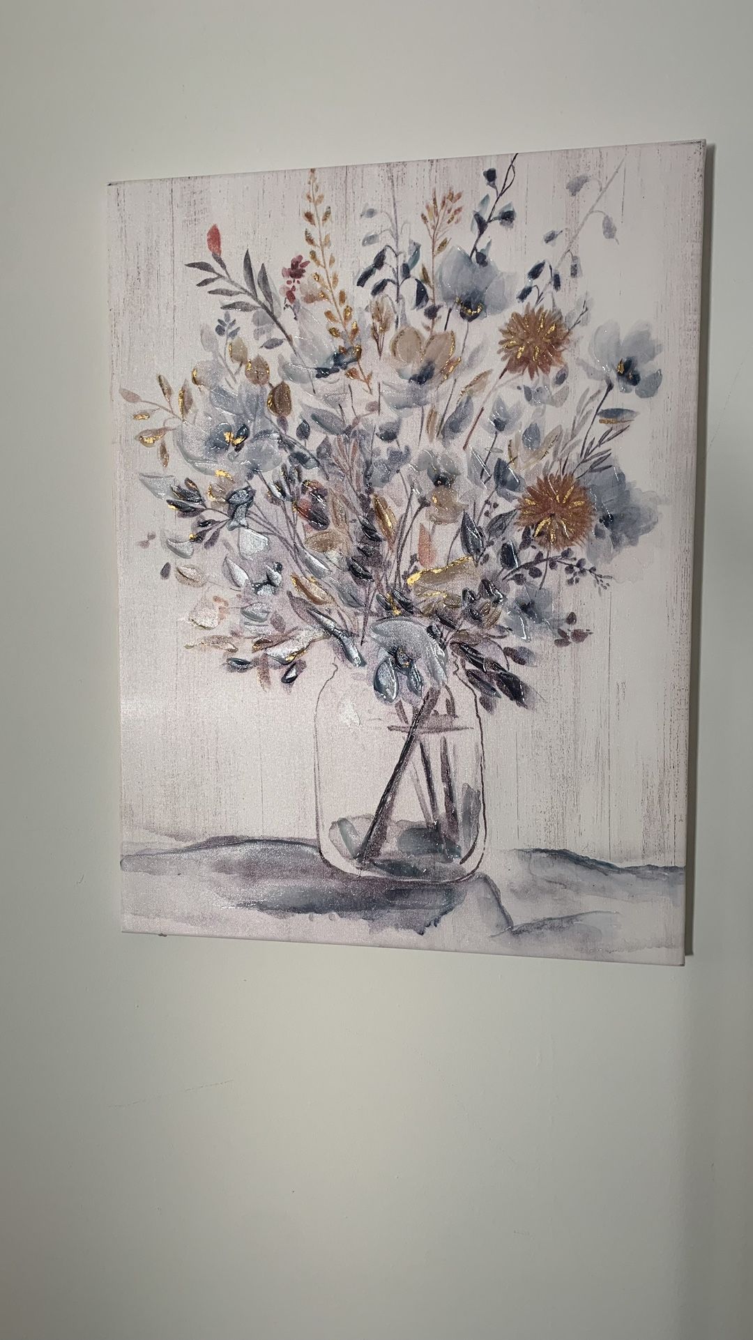 Textured Floral Canvas Art