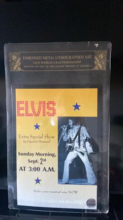 Elvis Embossed Lithograph Art