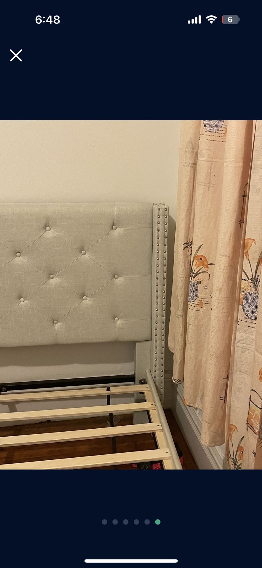 Beige Queen Bed Frame