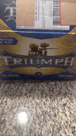 XBall Triumph 2000 Count .68 Caliber Paintballs, Blue Fill, Recreational Use