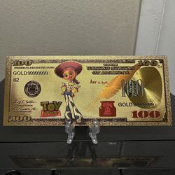 24k Gold Plated Jessie Toy Story Banknote