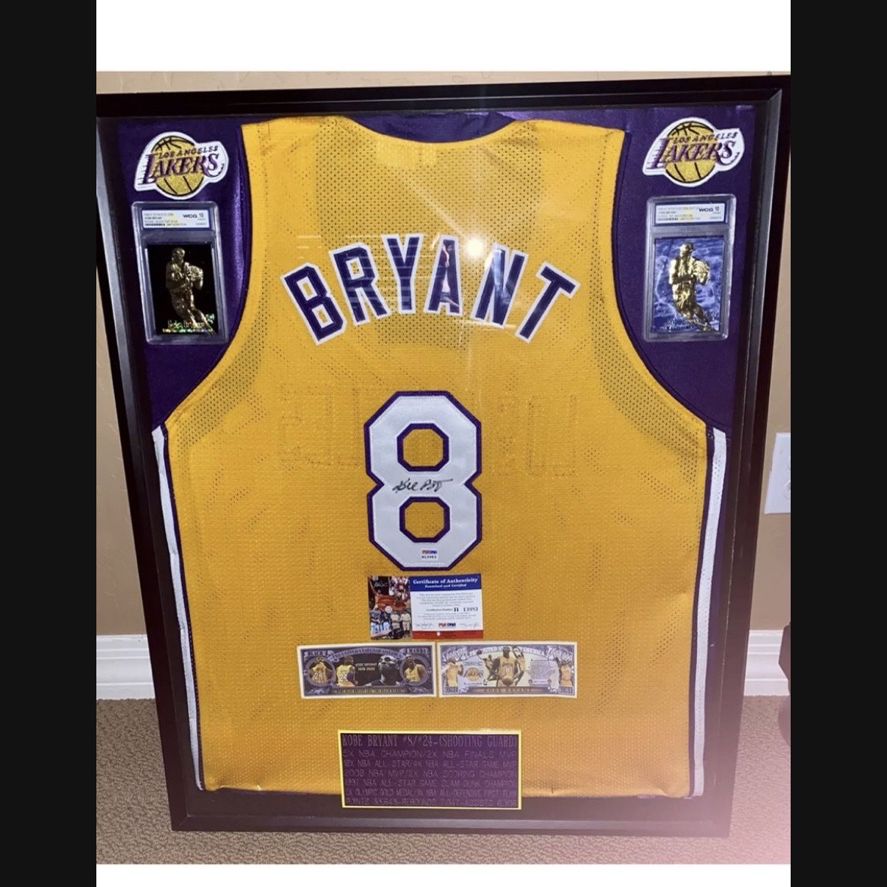 Framed Kobe Bryant Basketball Jersey! Autographed! Made in the USA! –  Columbia Frame Shop