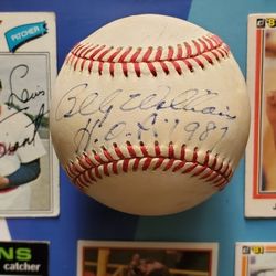 BILLY WILLIAMS SIGNED BASEBALL ⚾️ AUTOGRAPHED H.O.F. 1987...