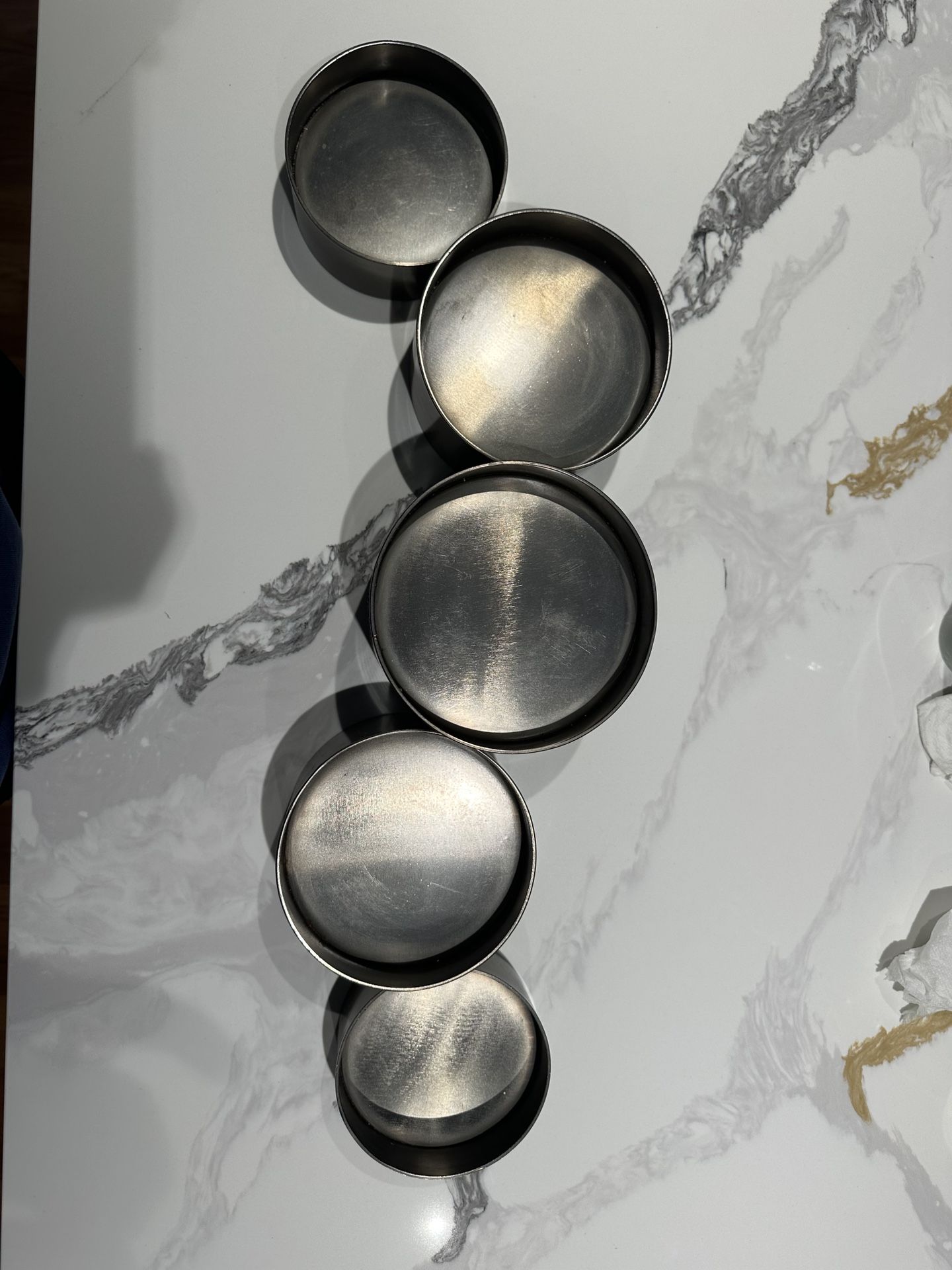 Crate & Barrel Metal Candle Holders Set of 5