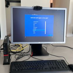 All-in-One Workstation Setup – Lenovo i7 + HP 24” Monitor + Extras