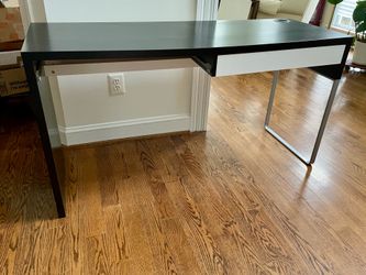 Modern Black Desk w/Drawer