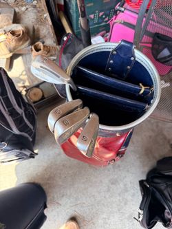 Golf clubs with bag
