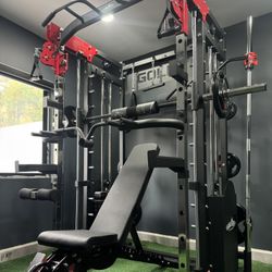 Smith Machine , Squat Rack , Leg Press , Leg Curl Add Weight Bench Adjustable Bench Olympic Barbell For Your Weights 