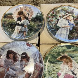 Vintage Collectible Plates, RECO collection, 4 Mother’s Day Plates by Sandra Kuck, perfect condition