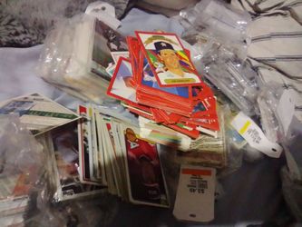 Hundreds of baseball cards