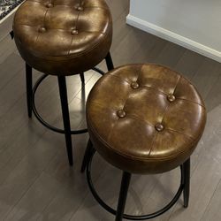 Faux Leather Stools