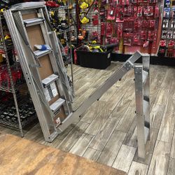 Louisville Ladder 7.8 ft. - 10.3 ft. Ceiling Height Aluminum Attic Ladder(22.5 in. x 54 in. Rough Opening) 375 lbs. Type IAA Load Capacity 