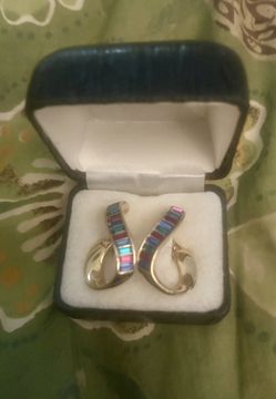 Antique Costume Jewelry Clip Earrings