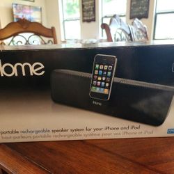iHome iP46 Portable Rechargeable Speaker System For IPhone