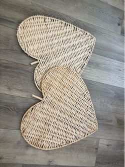 Decorative wicker palm leaves