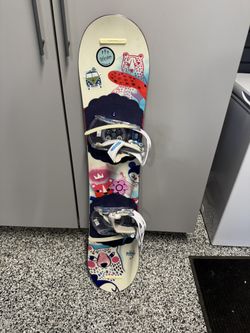 Kids Burton Snowboard And Bindings