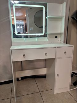 White vanity
