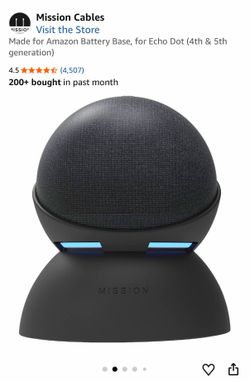 New Mission Battery Base for Amazon Echo Dot (4th Gen) – MC95B Black