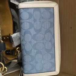 Light Blue New Coach Wallet
