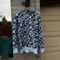 Blue & White Camo Bape ZipUp