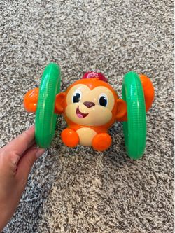 Bright Starts Roll & Glow Monkey baby toy