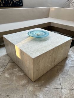 Solid Travertine Coffee Table