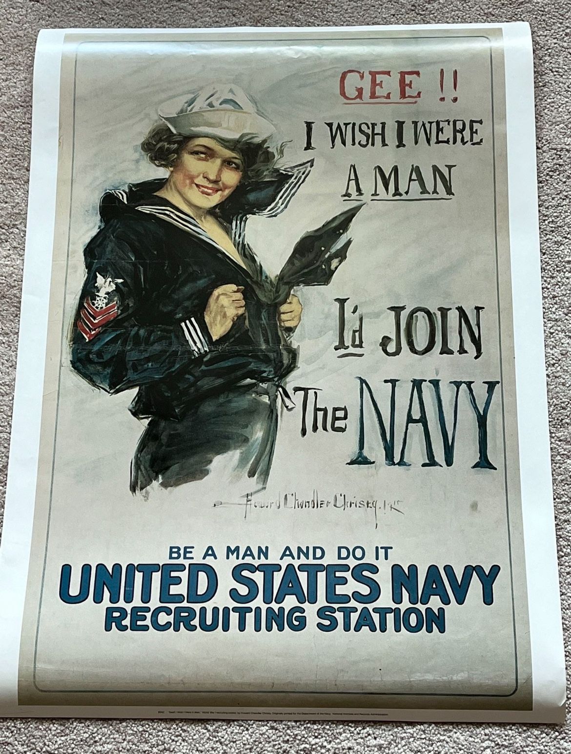 US Navy iconic recruiting poster (reprint)