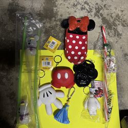 Disney keychains & straws &