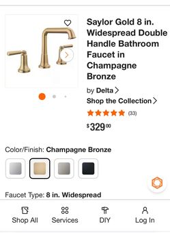 Delta Saylor Champagne Bronze faucet