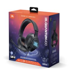 JBL Quantum 400 USB Over-ear Gaming Headset with Game-chat Dial, Black