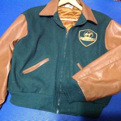 Leather bomber horsemanship champion jacket- Vintage 