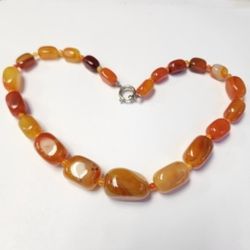 Silver Selenite 18'' Necklace 