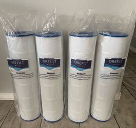 NEW 4-Pack Grefilt CL460 Pool Filter Cartridges, Compatible with Jandy CV460 (27”H -D 7” )