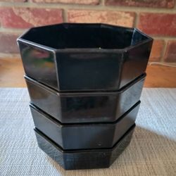 Four Black Bowls