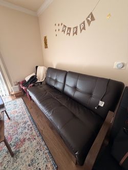 Leather couch (futon)