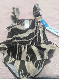 Babygirl Bathing suits (cream and black colored)