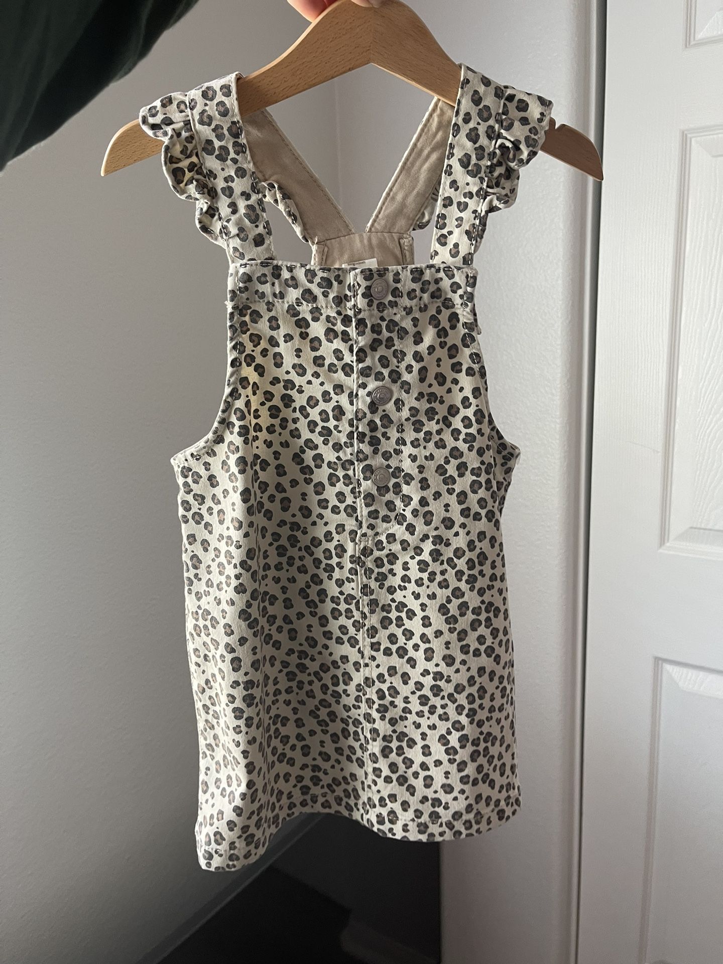 Toddler Cheetah Overall Dress 2T