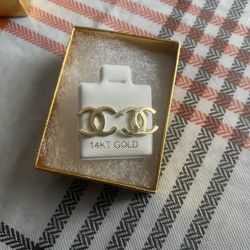 14K Gold Channel Earrings  