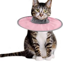 Cat Recovery Collar Adjustable Cat Neck Protective Cat Collar Waterproof Elizabethan E Collar for Cats Kittens Puppies after Surgery to Stop Licking W