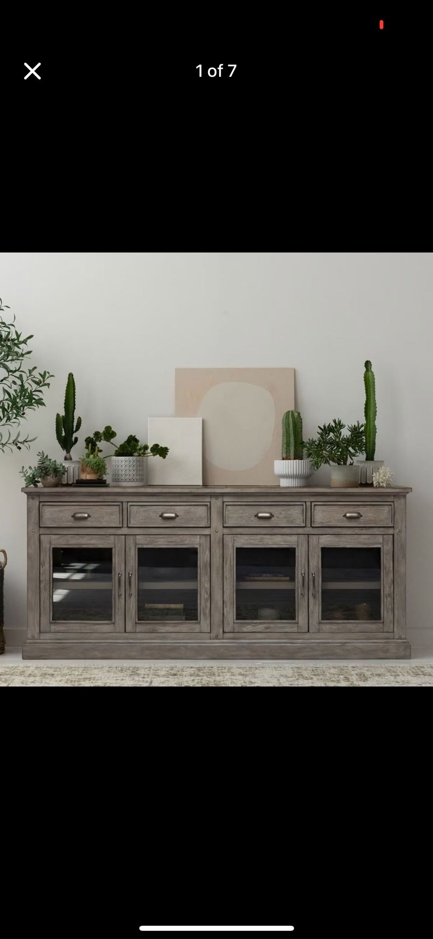 CONSOLE WITH INTERCHANGEABLE DOOR PANELS BY PIKE AND MAIN!!!