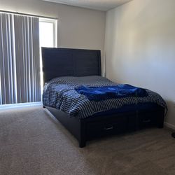 Queen Size Frame And Mattress 