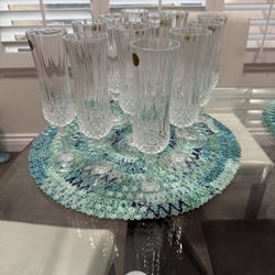 Set of 12 Vintage Cristal d’Arques Longchamp Champagne Flutes – Made in France