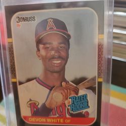 Devon White 1987 Donruss Rated Rookie Baseball Card 