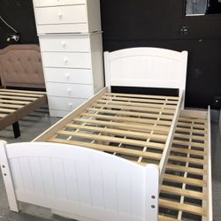 Twin Trundled Bed Frame Solid Wood New In The Box 