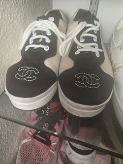 CHANEL REV Suede CC Sport Runner Lace Up Sneakers Kicks Shoes Trainers